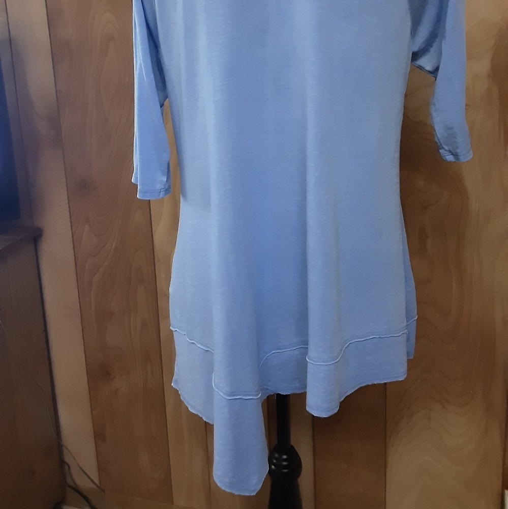 CALVIN KLEIN BLUE ASYMMETRICAL PERFORMANCE TOP L - Picture 2 of 6